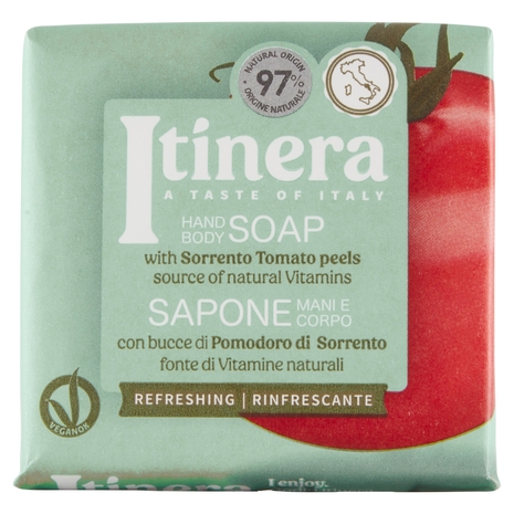 Itinera Sapone Mani e Corpo con bucce di Pomodoro di Sorrento Rinfrescante 100 g